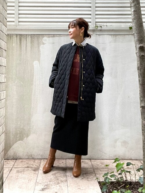 STYLE DELI（スタイルデリ）の「フードマフラー付きキルトコート