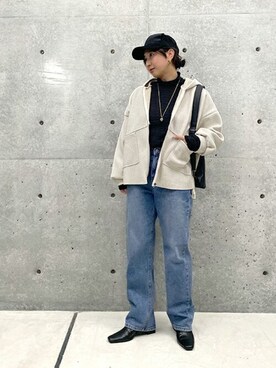 「STYLE DELI（スタイルデリ）のアイテム（パーカー）」を使った、STYELEDELIさん（レディース・156cm）の冬コーディネート