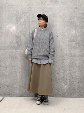 「STYLE DELI（スタイルデリ）のアイテム（キャップ）」を使った、STYELEDELIさん（レディース・157cm）の冬コーディネート