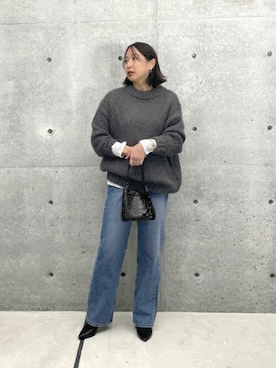「STYLE DELI（スタイルデリ）のアイテム（ニット/セーター）」を使った、STYELEDELIさん（レディース・156cm）の冬コーディネート