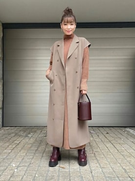 「STYLE DELI（スタイルデリ）のアイテム（バッグ）」を使った、STYELEDELIさん（レディース・163cm）の冬コーディネート