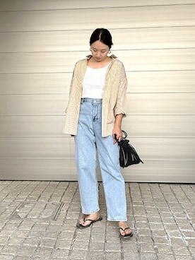 「STYLE DELI（スタイルデリ）のアイテム（タンクトップ）」を使った、STYELEDELIさん（レディース・156cm）の春コーディネート