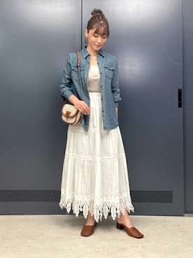 「STYLE DELI（スタイルデリ）のアイテム（アクセサリー）」を使った、STYELEDELIさん（レディース・163cm）の春コーディネート