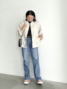 「STYLE DELI（スタイルデリ）のアイテム（ジャケット/アウター）」を使った、STYELEDELIさん（レディース・156cm）の夏コーディネート