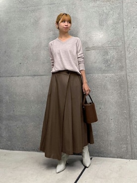 「STYLE DELI（スタイルデリ）のアイテム（バッグ）」を使った、STYELEDELIさん（レディース・157cm）の秋コーディネート