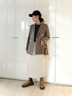 「STYLE DELI（スタイルデリ）のアイテム（キャップ）」を使った、STYELEDELIさん（レディース・156cm）の秋コーディネート
