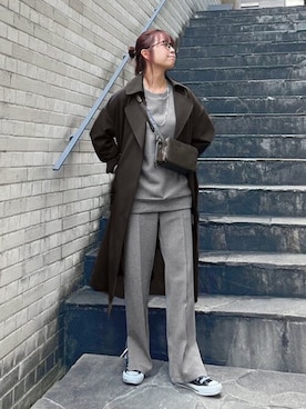 「STYLE DELI（スタイルデリ）のアイテム（スウェットパンツ）」を使った、STYELEDELIさん（レディース・157cm）の秋コーディネート