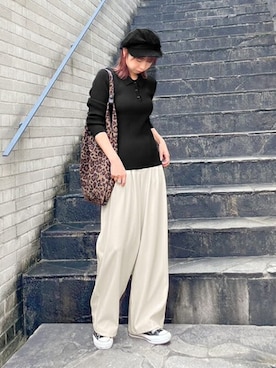 「STYLE DELI（スタイルデリ）のアイテム（キャスケット）」を使った、STYELEDELIさん（レディース・157cm）の秋コーディネート