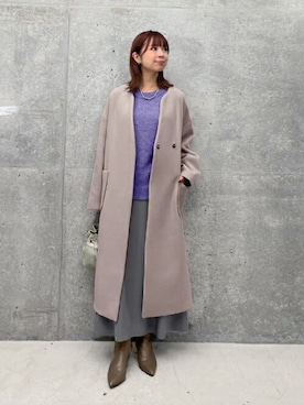 「STYLE DELI（スタイルデリ）のアイテム（ニット/セーター）」を使った、STYELEDELIさん（レディース・157cm）の冬コーディネート