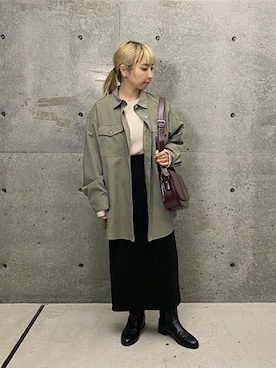 「STYLE DELI（スタイルデリ）のアイテム（ニット/セーター）」を使った、STYELEDELIさん（レディース・147cm）の冬コーディネート