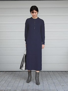 「STYLE DELI（スタイルデリ）のアイテム（ワンピース）」を使った、STYELEDELIさん（レディース・168cm）の冬コーディネート