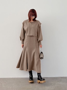 「STYLE DELI（スタイルデリ）のアイテム（アクセサリー）」を使った、STYELEDELIさん（レディース・157cm）の冬コーディネート
