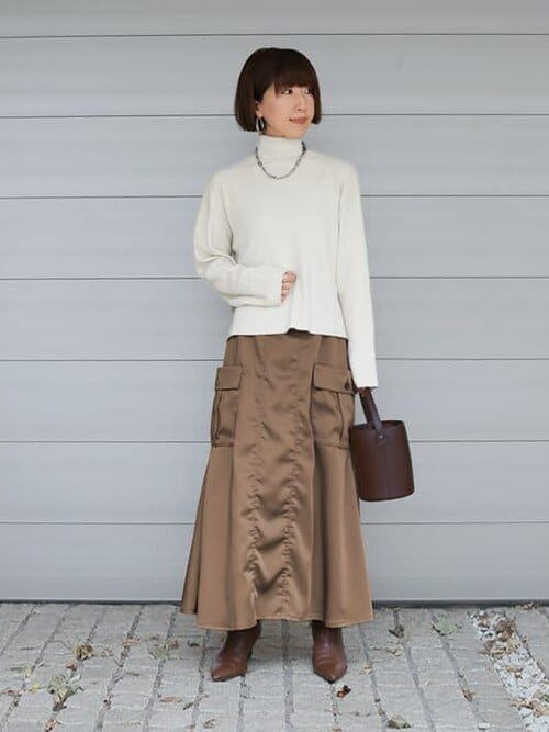 STYLE DELI サイドポケットサテンロングスカート 01 サイドポケットサテンロングスカート（スカート）｜STYLE DELI