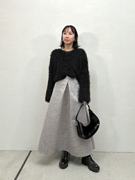 「STYLE DELI（スタイルデリ）のアイテム（スカート）」を使った、STYELEDELIさん（レディース・156cm）の冬コーディネート
