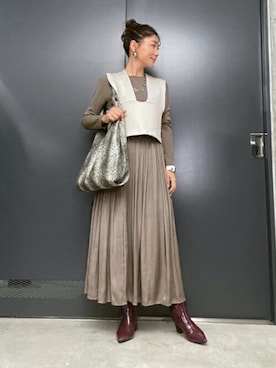 「STYLE DELI（スタイルデリ）のアイテム（スカート）」を使った、STYELEDELIさん（レディース・163cm）の春コーディネート