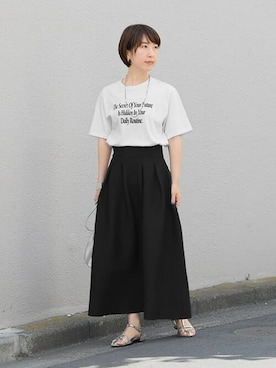 「STYLE DELI（スタイルデリ）のアイテム（スカート）」を使った、STYELEDELIさん（レディース・153cm）の春コーディネート