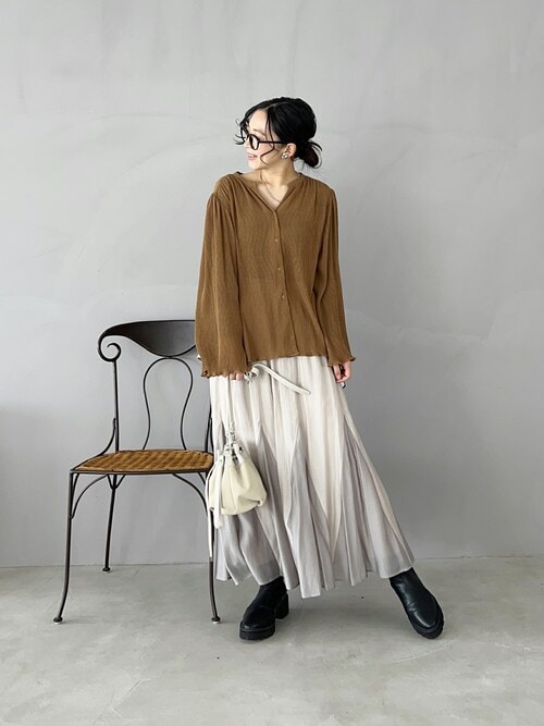 シャーリングシフォン楊柳風ブラウス（シャツ/ブラウス）｜STYLE