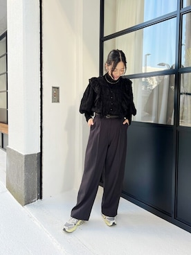 「STYLE DELI（スタイルデリ）のアイテム（パンツ）」を使った、STYELEDELIさん（レディース・157cm）の冬コーディネート