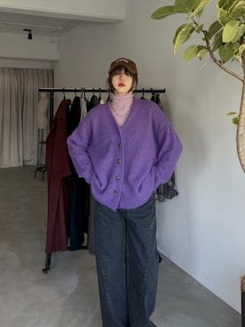 「タートルネック」｜「アイテム（カーディガン/ボレロ）」を使った、STYELEDELIさん（レディース・169cm）の冬コーディネート