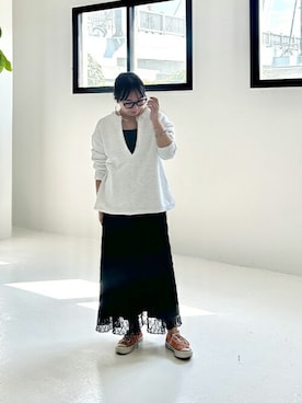 「STYLE DELI（スタイルデリ）のアイテム（スウェット）」を使った、STYELEDELIさん（レディース・156cm）の春コーディネート