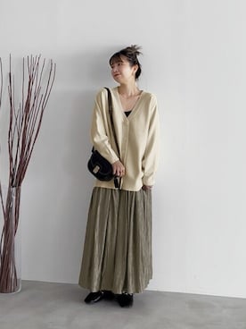 「STYLE DELI（スタイルデリ）のアイテム（スカート）」を使った、STYELEDELIさん（レディース・157cm）の春コーディネート