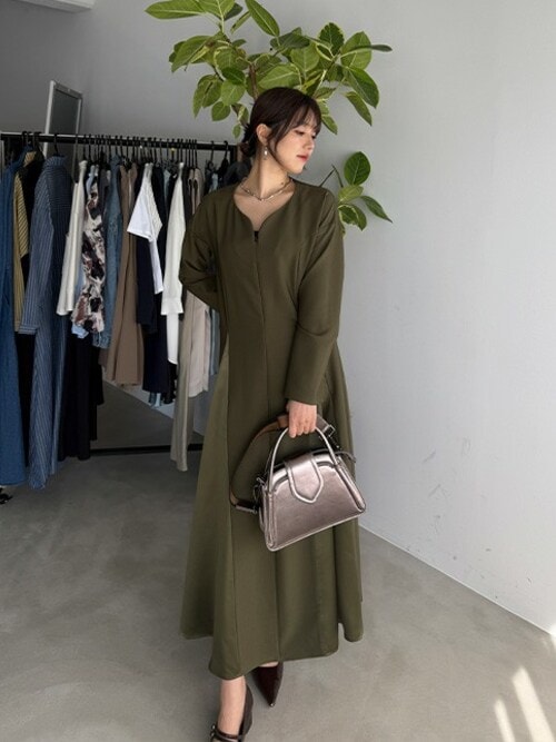 美品！diagramの配色ワンピース 配色ワンピース ワンピース レディース ロング 半袖 送料無料