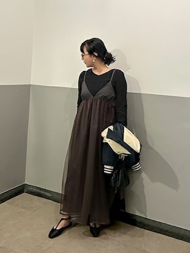 「STYLE DELI（スタイルデリ）のアイテム（ワンピース/ドレス）」を使った、STYELEDELIさん（レディース・156cm）の春コーディネート