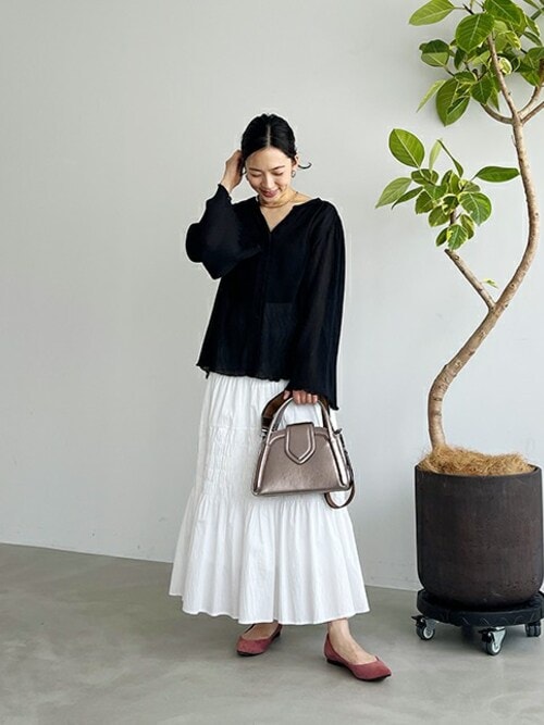 ブラウス シャツ シャーリングシフォン楊柳風ブラウス レディース STYLE DELI｜シャーリングシフォン楊柳風ブラウス | Rakuten