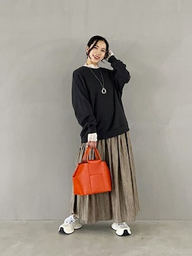 「STYLE DELI（スタイルデリ）のアイテム（スカート）」を使った、STYELEDELIさん（レディース・157cm）の春コーディネート