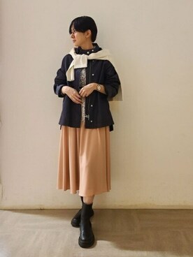 「ボタニカル」｜「アイテム（その他アウター）」を使った、NEWYORKER_WOMENSさん（レディース・157cm）の冬コーディネート