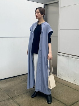 「FEMMENT（ファモン）のアイテム」を使った、Hitaka  Mahoさん（レディース・163cm）の春コーディネート