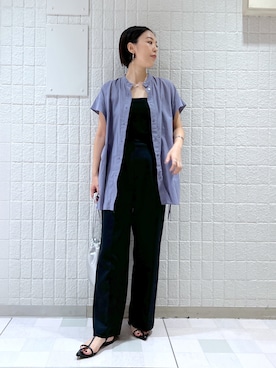 「アパートバイローリーズ」｜「アイテム（スラックス）」を使った、keicoさん（レディース・168cm）の夏コーディネート