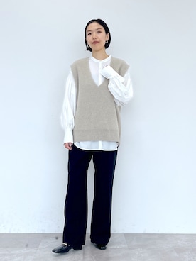 「アパートバイローリーズ」｜「アイテム（スラックス）」を使った、keicoさん（レディース・168cm）の夏コーディネート