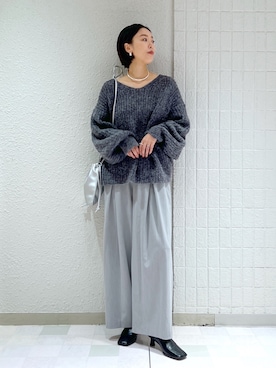 「アパートバイローリーズ」｜「アイテム（アクセサリー）」を使った、keicoさん（レディース・168cm）の秋コーディネート