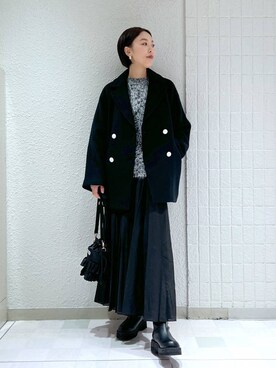 「A part by（アパートバイ）のアイテム（チェスターコート）」を使った、keicoさん（レディース・168cm）の秋コーディネート