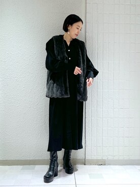 「アパートバイローリーズ」｜「アイテム（ワンピース/ドレス）」を使った、keicoさん（レディース・168cm）の秋コーディネート