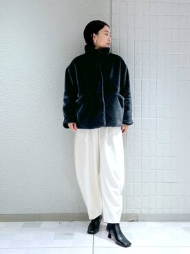 「e/rm」｜「アイテム（ジャケット/アウター）」を使った、keicoさん（レディース・168cm）の冬コーディネート