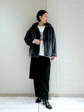 「e/rm」｜「アイテム（ジャケット/アウター）」を使った、keicoさん（レディース・168cm）の冬コーディネート