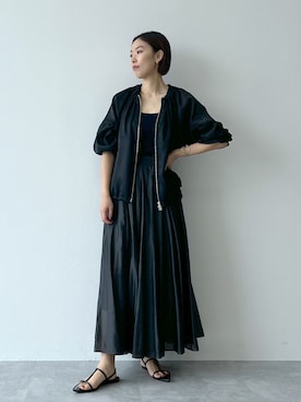 「アパートバイローリーズ」｜「アイテム（ブルゾン）」を使った、keicoさん（レディース・168cm）の夏コーディネート