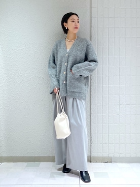 「ゆったりシルエット」｜「アイテム（アクセサリー）」を使った、keicoさん（レディース・168cm）の秋コーディネート