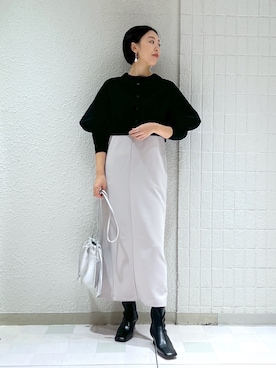 「アパートバイローリーズ」｜「アイテム（ワンピース/ドレス）」を使った、keicoさん（レディース・168cm）の秋コーディネート