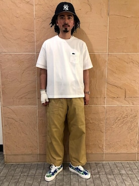 「SHIPS（シップス）のアイテム（帽子）」を使った、間さん（メンズ・175cm）の春コーディネート
