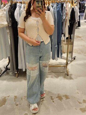 「MAJESTIC LEGON（マジェスティックレゴン）のアイテム（Tシャツ/カットソー）」を使った、mjshizukaさん（レディース・152cm）の夏コーディネート