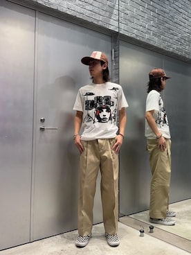 「HYSTERIC GLAMOUR（ヒステリックグラマー）のアイテム（チノパンツ）」を使った、KOUHEIさん（メンズ・172cm）の夏コーディネート