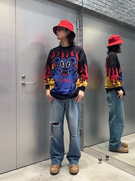 「HYSTERIC GLAMOUR（ヒステリックグラマー）のアイテム（ハット）」を使った、KOUHEIさん（メンズ・172cm）の夏コーディネート