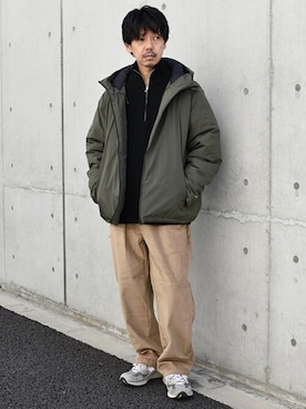 「SHIPS any（シップス エニィ）のアイテム（ダウンジャケット/コート）」を使った、HAMADAさん（メンズ・166cm）の秋コーディネート