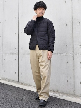 「SHIPS any（シップス エニィ）のアイテム（チノパンツ）」を使った、HAMADAさん（メンズ・166cm）の冬コーディネート