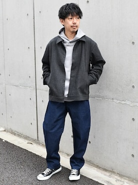 「SHIPS any（シップス エニィ）のアイテム（ブルゾン）」を使った、HAMADAさん（メンズ・166cm）の冬コーディネート