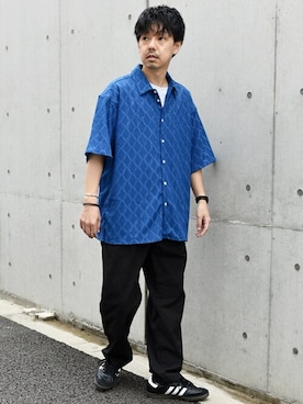 「アイテム（バングル/リストバンド、ホワイト系）」を使った、HAMADAさん（メンズ・166cm）の春コーディネート