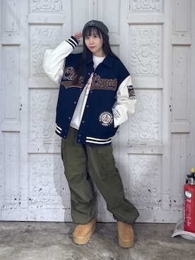 「アイテム（スタジャン）」を使った、WEGOさん（レディース・150cm）の秋コーディネート
